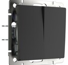 Werkel W1123006  Перекрестный выключатель двухклавишный (чёрный)