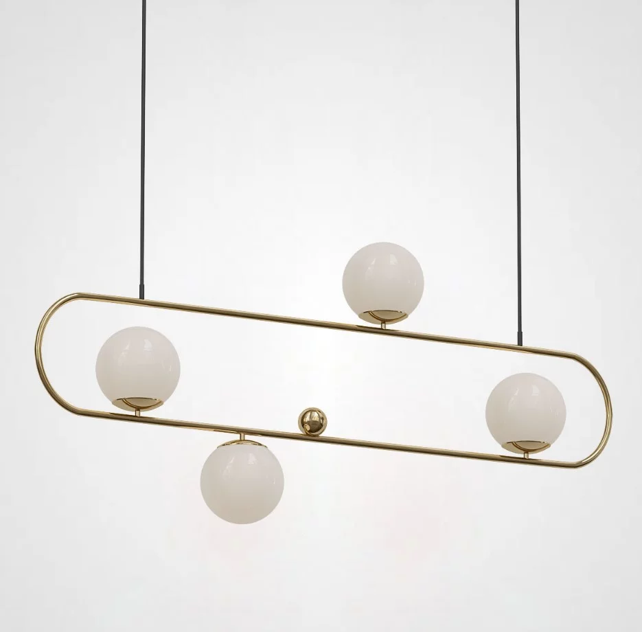 Подвесной Реечный Светильник Hoop L120 Латунь By Imperiumloft