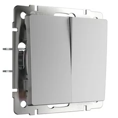 Werkel W1123008  Перекрестный выключатель двухклавишный (серебряный)