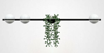Бра Palma Wall Lamp 3 Шара + 1 Вазон Горизонтальная By Imperiumloft
