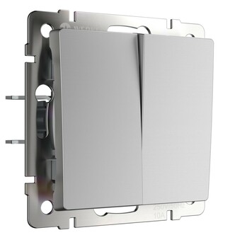 Werkel W1123008  Перекрестный выключатель двухклавишный (серебряный)