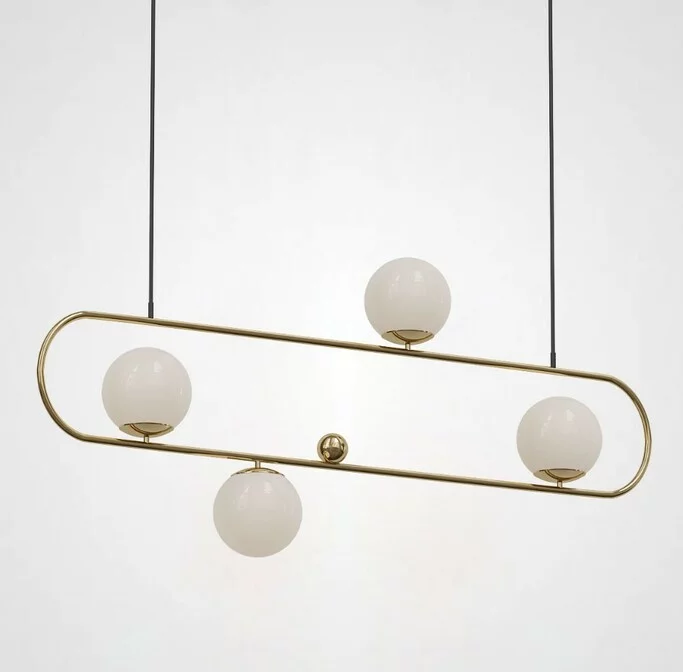 Подвесной Реечный Светильник Hoop L120 Латунь By Imperiumloft