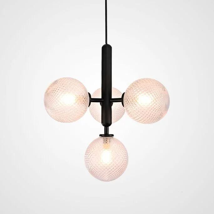 Подвесной Светильник Raffin 4 Transparent Black By Imperiumloft