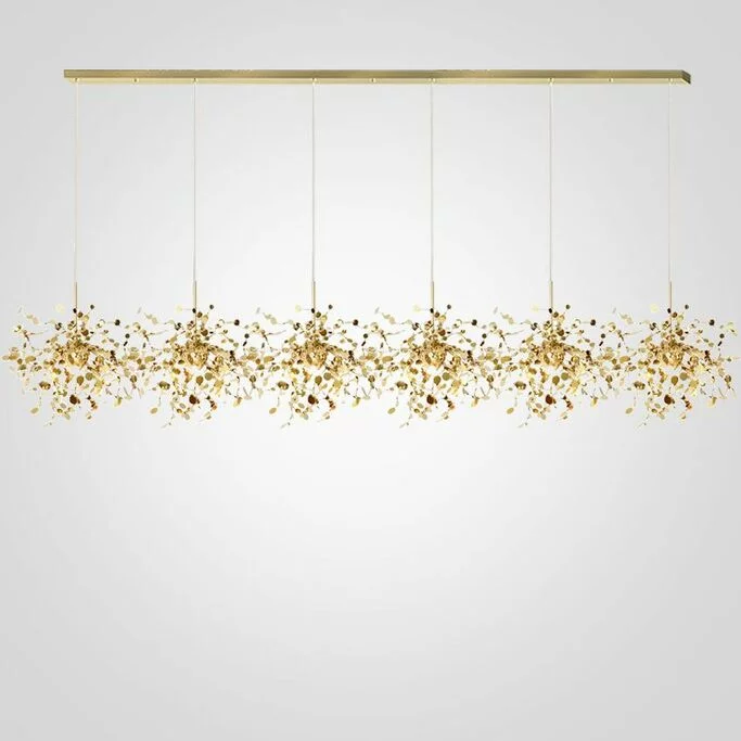 Люстра Tezani Argent Suspension Linear Gold 6L 210 By Imperiumloft