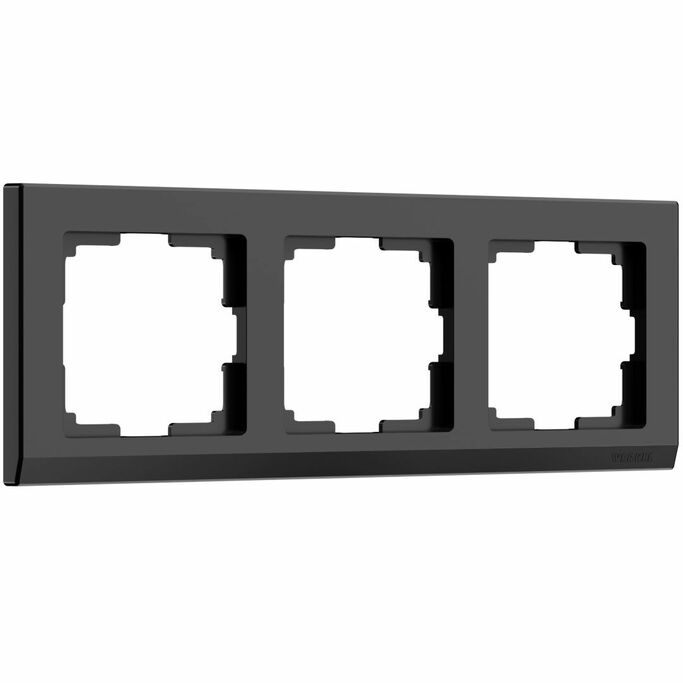 Werkel WL04-Frame-03-black   Рамка на 3  поста (черный)