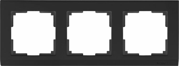 Werkel WL04-Frame-03-black   Рамка на 3  поста (черный)