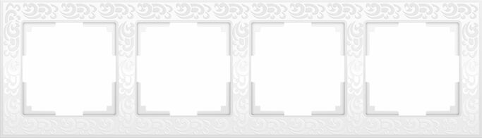 Werkel WL05-Frame-04-white   Рамка на 4 поста (белый)