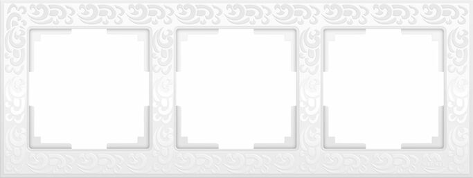 Werkel WL05-Frame-03-white   Рамка на 3 поста (белый)
