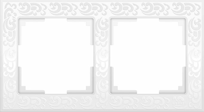 Werkel WL05-Frame-02-white    Рамка на 2 поста (белый)