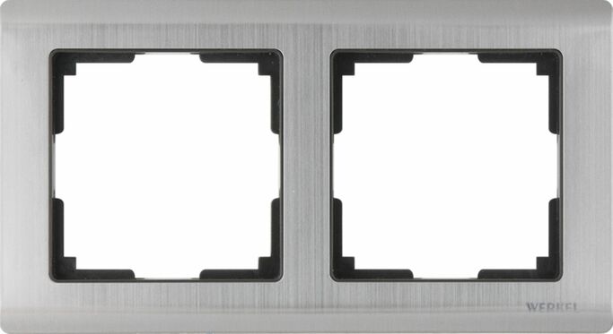 Werkel WL02-Frame-02   Рамка на 2 поста (глянцевый никель)