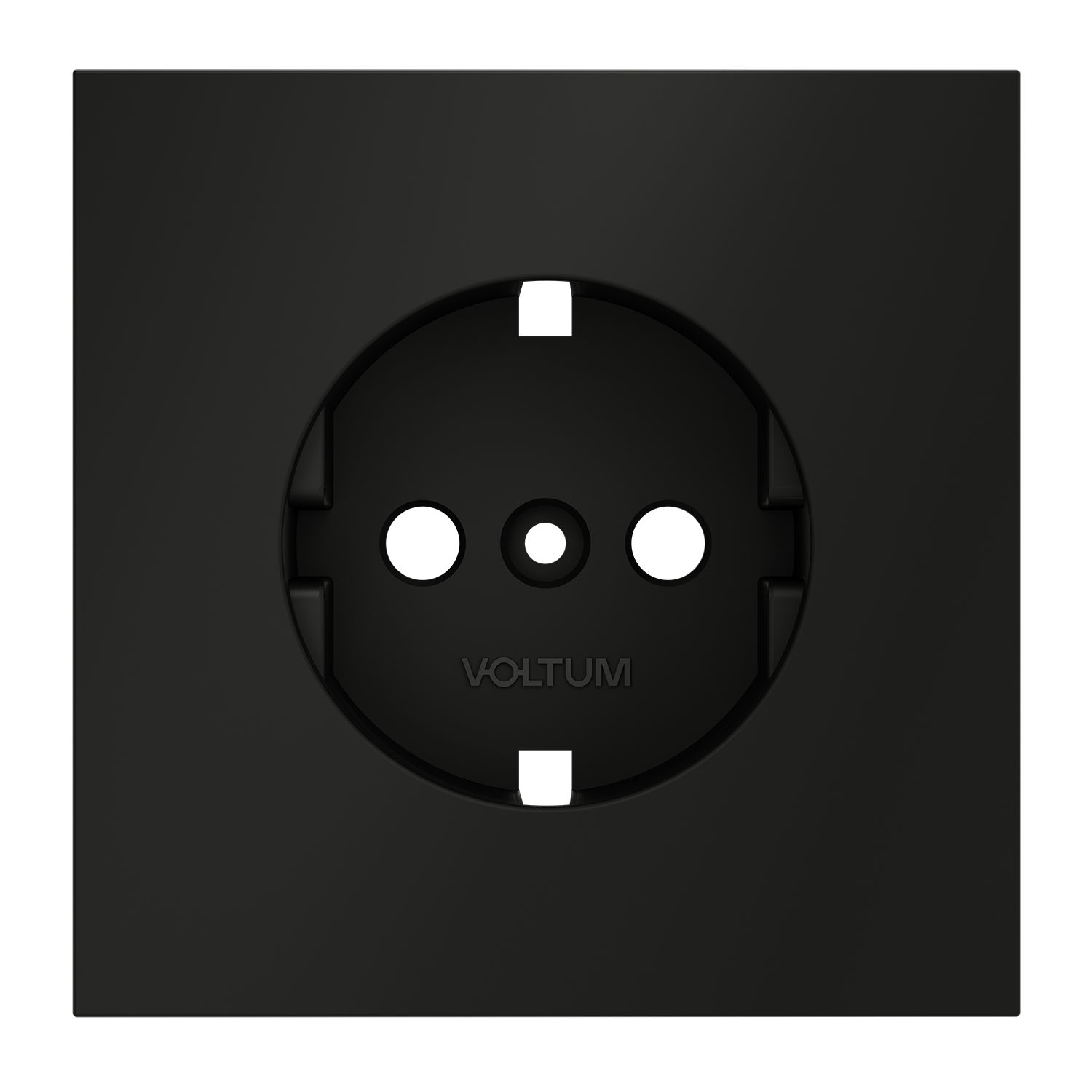 Voltum VLS000608 Накладка для розетки с заземлением, S70 (черный матовый)