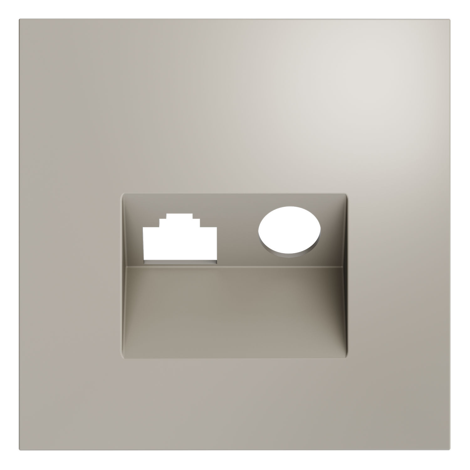 Voltum VLS002703 Накладка для розетки TV+RJ45 кат. 6, S70 (кашемир)