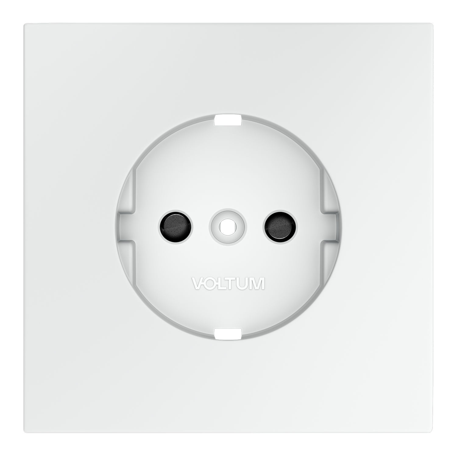 Voltum VLS000702 Накладка для розетки с заземлением и защитными шторками, S70 (белый матовый)