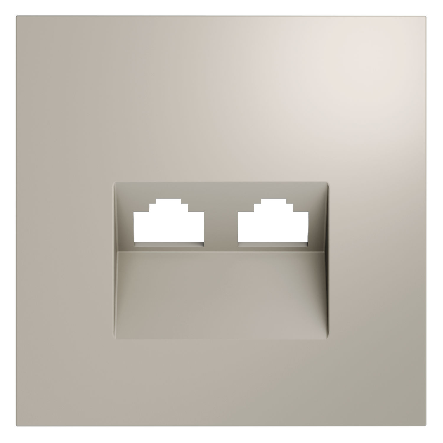 Voltum VLS001403 Накладка для розетки компьютерной двойной RJ45+RJ45 кат.6, S70 (кашемир)