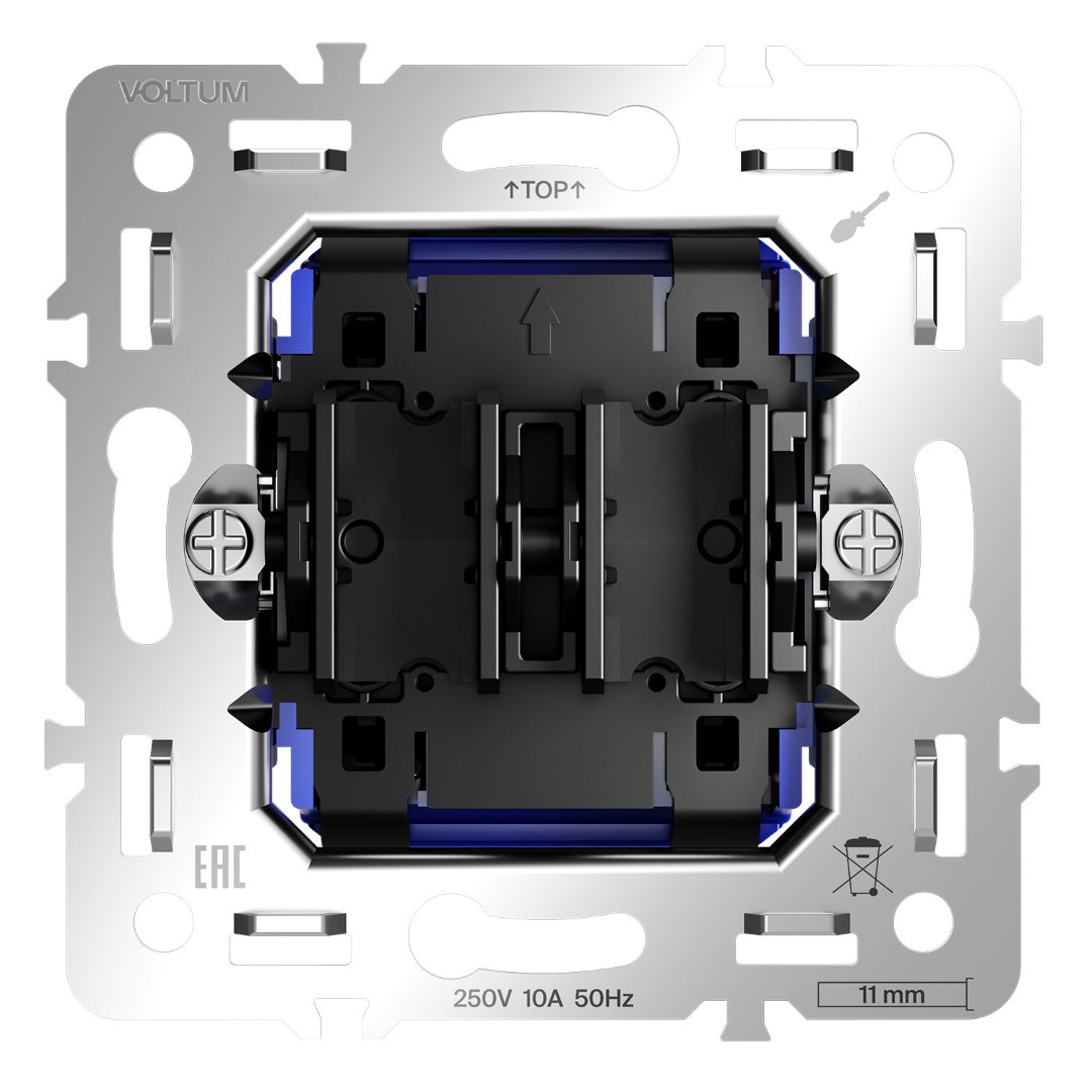 Voltum VLS0206M Механизм выключателя с самовозвратом двухклавишного 10А, S70