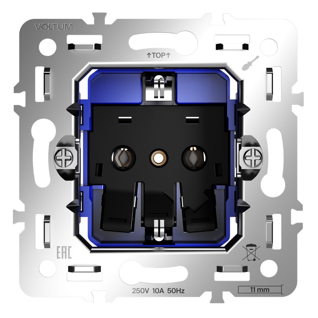 Voltum VLS0401M Механизм розетки с заземлением 16А, S70