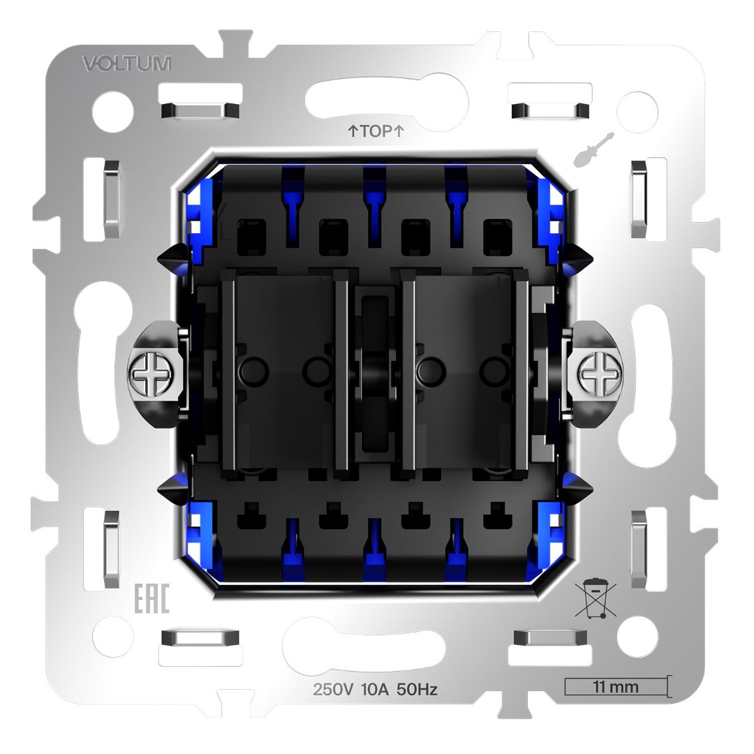 Voltum VLS0205M Механизм перекрестного переключателя двухклавишного 10А, S70