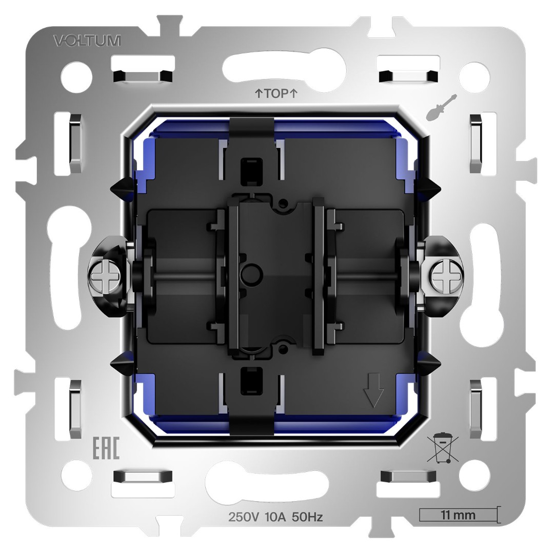 Voltum VLS0106M Механизм выключателя с самовозвратом одноклавишного 10А, S70