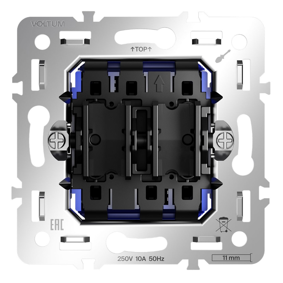 Voltum VLS0203M Механизм проходного переключателя двухклавишного 10А, S70