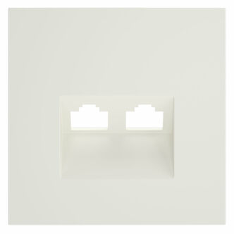Voltum VLS001413 Накладка для розетки компьютерной двойной RJ45+RJ45 кат.6, S70 (хлопок)