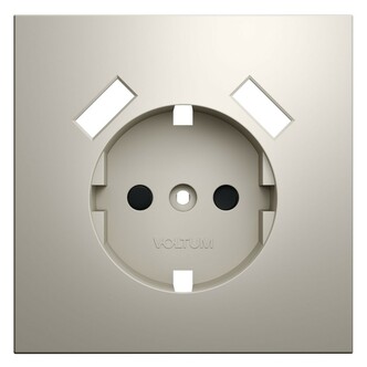 Voltum VLS000903 Накладка для розетки с заземлением и защитными шторками, с USB A+A, S70 (кашемир)