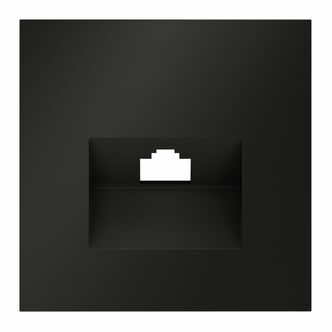 Voltum VLS001308 Накладка для розетки компьютерной RJ45 кат.6, S70 (черный матовый)