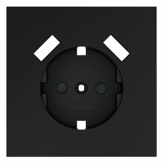 Voltum VLS000907 Накладка для розетки с заземлением и защитными шторками, с USB A+A, S70 (графит)