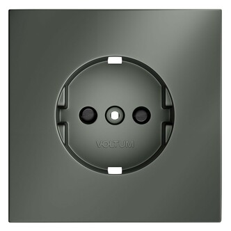 Voltum VLS000706 Накладка для розетки с заземлением и защитными шторками, S70 (титан)