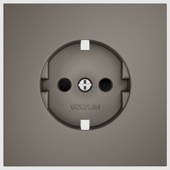 Voltum VLS000714 Накладка для розетки с заземлением и защитными шторками, S70 (капучино)
