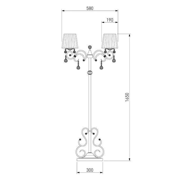 Торшер ЕВРОСВЕТ Ивин 12075/3F