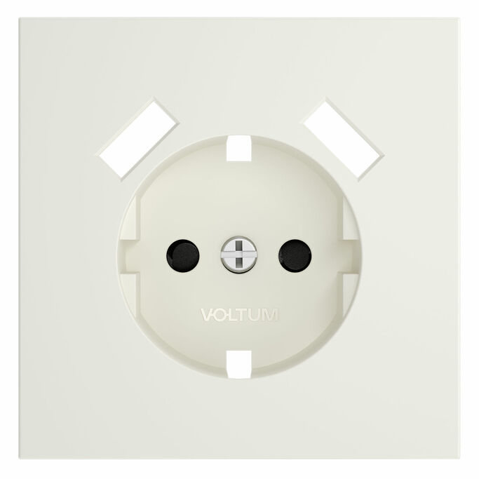 Voltum VLS000913 Накладка для розетки с заземлением и защитными шторками, с USB A+A, S70 (хлопок)