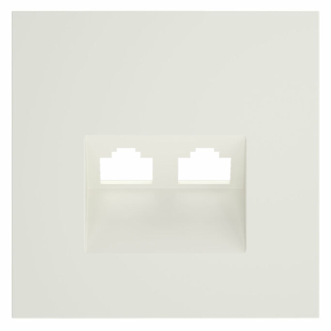 Voltum VLS001413 Накладка для розетки компьютерной двойной RJ45+RJ45 кат.6, S70 (хлопок)