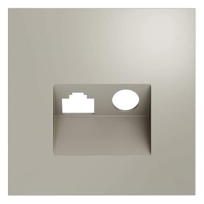 Voltum VLS002703 Накладка для розетки TV+RJ45 кат. 6, S70 (кашемир)