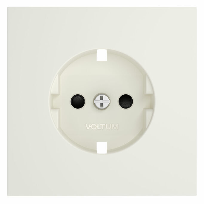 Voltum VLS000713 Накладка для розетки с заземлением и защитными шторками, S70 (хлопок)