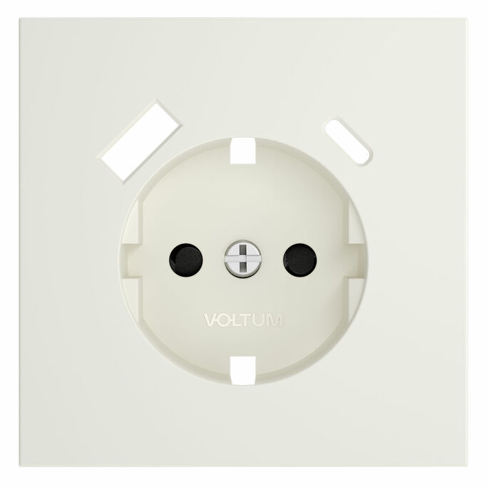 Voltum VLS001013 Накладка для розетки с заземлением и защитными шторками, с USB A+C, S70 (хлопок)