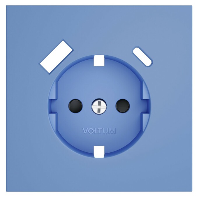 Voltum VLS001015 Накладка для розетки с заземлением и защитными шторками, с USB A+C, S70 (деним)