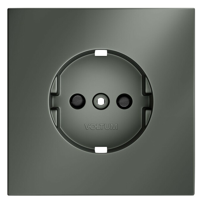 Voltum VLS000706 Накладка для розетки с заземлением и защитными шторками, S70 (титан)