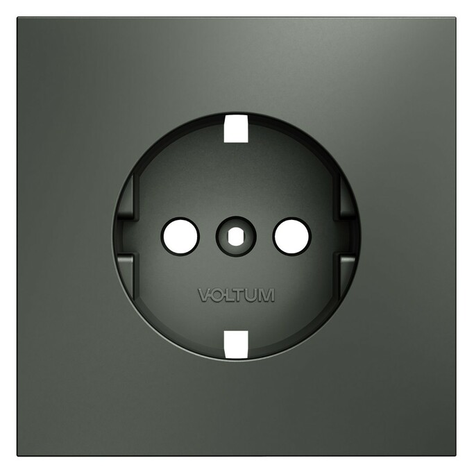 Voltum VLS000606 Накладка для розетки с заземлением, S70 (титан)
