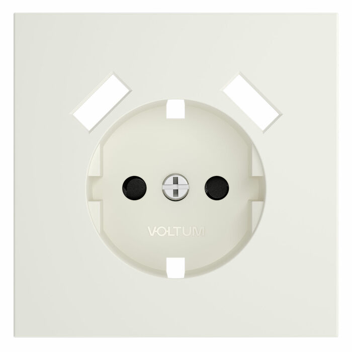Voltum VLS000913 Накладка для розетки с заземлением и защитными шторками, с USB A+A, S70 (хлопок)