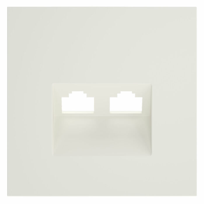Voltum VLS001413 Накладка для розетки компьютерной двойной RJ45+RJ45 кат.6, S70 (хлопок)