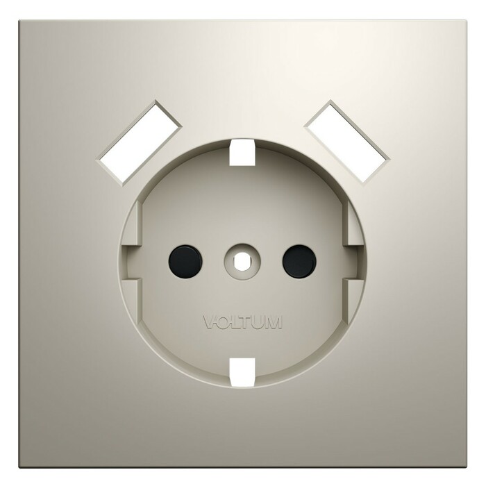 Voltum VLS000903 Накладка для розетки с заземлением и защитными шторками, с USB A+A, S70 (кашемир)