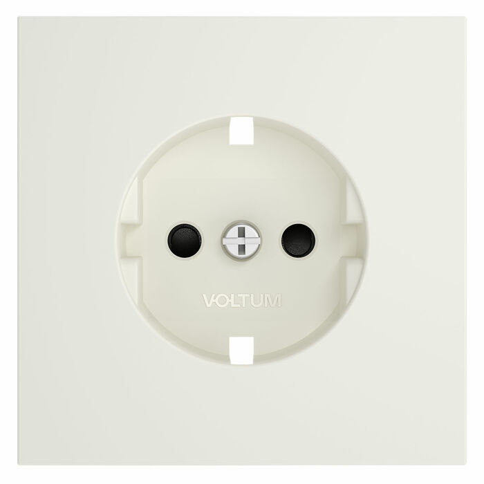 Voltum VLS000713 Накладка для розетки с заземлением и защитными шторками, S70 (хлопок)