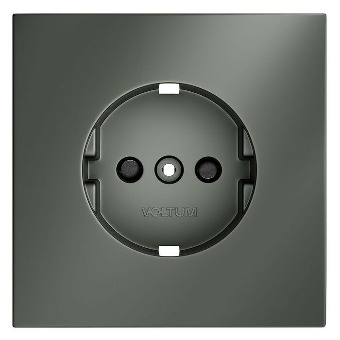 Voltum VLS000706 Накладка для розетки с заземлением и защитными шторками, S70 (титан)