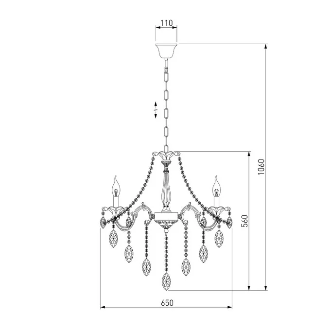 Люстра EUROSVET Veletta 10108/5