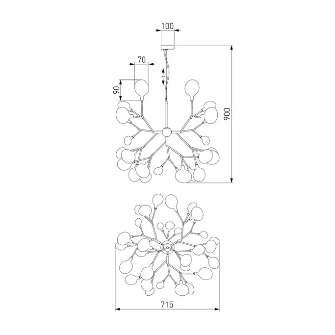 Люстра BOGATES Lamella 555