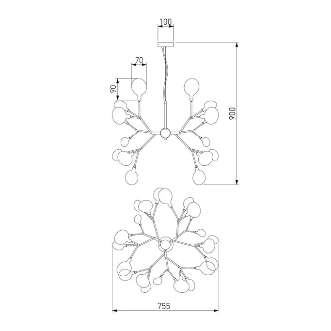 Люстра BOGATES Lamella 554