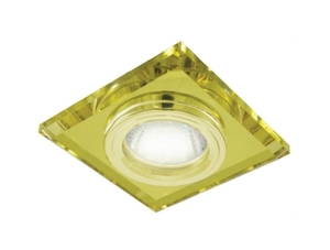 Светильник TDM SQ0359-0044 встр. квадратный GU5.3 MR16 50W  _желтый зол. декор стекло