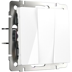 Werkel W1130001  Выключатель трехклавишный (белый)