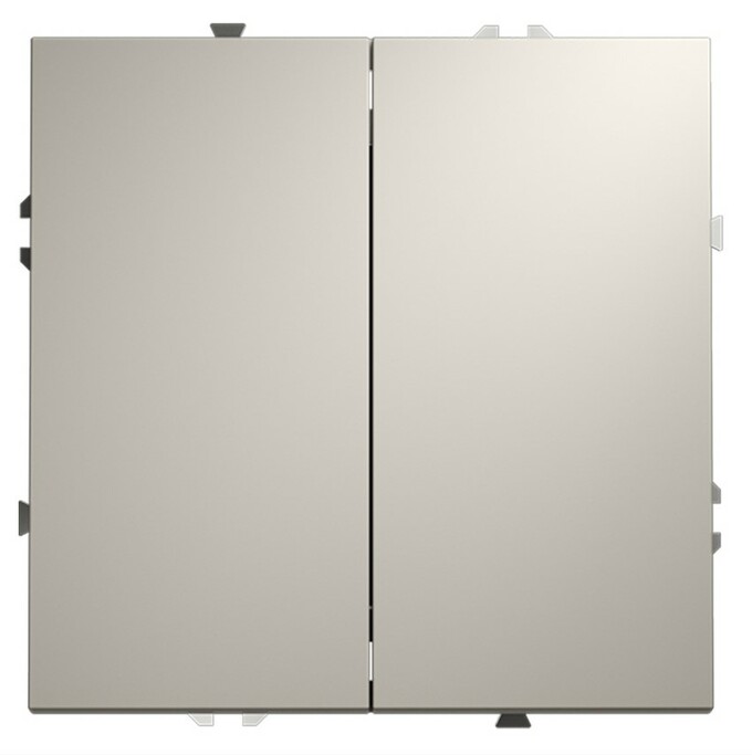 Перекрестный переключатель встраиваемый VOLTUM S70 двухклавишный 10А, (кашемир) VLS020503