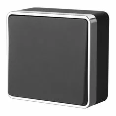 Werkel W5012035  Выключатель одноклавишный проходной Gallant (черный хром)